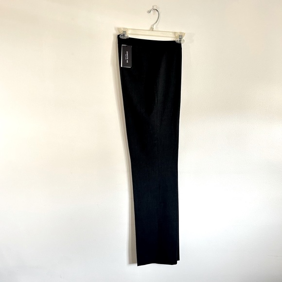 Lafayette 148 New York NWT Designer Stretch Straight Leg Wool Trouser Smoke Sz:8 - Picture 4 of 8